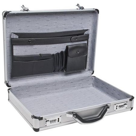 BETTER THAN A BRAND 17.5" x 4" x 13" Silver Aluminum Briefcase BE11888